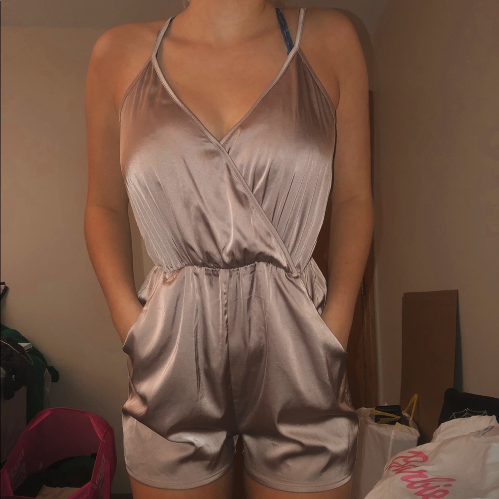 Windsor satin romper